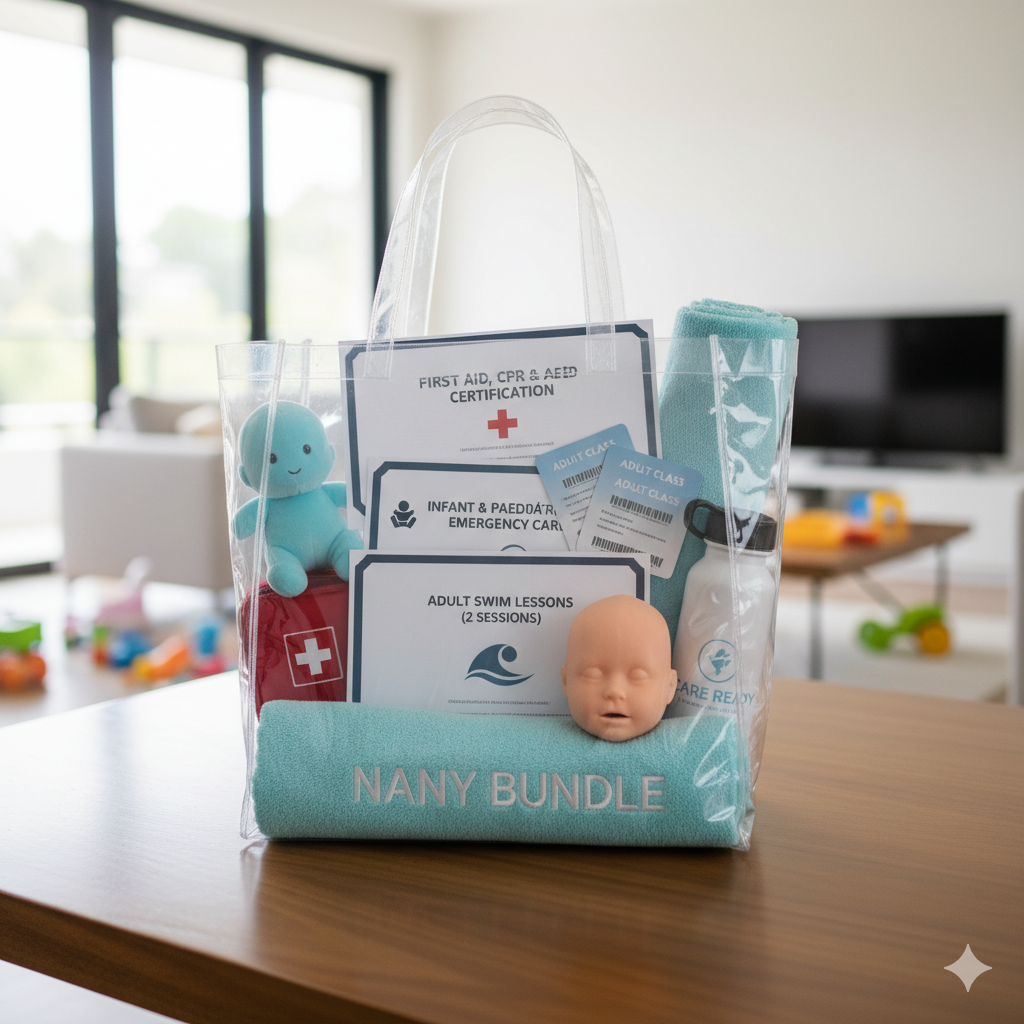 Nanny Bundle (First Aid/CPR/AED + Infant & Paediatric + 2 Adult Swim Classes)