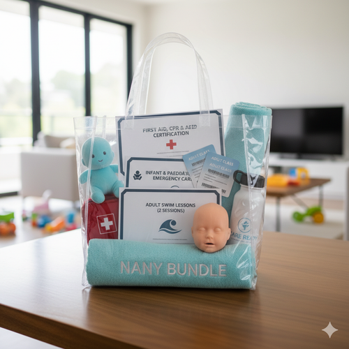 Nanny Bundle (First Aid/CPR/AED + Infant & Paediatric + 2 Adult Swim Classes)